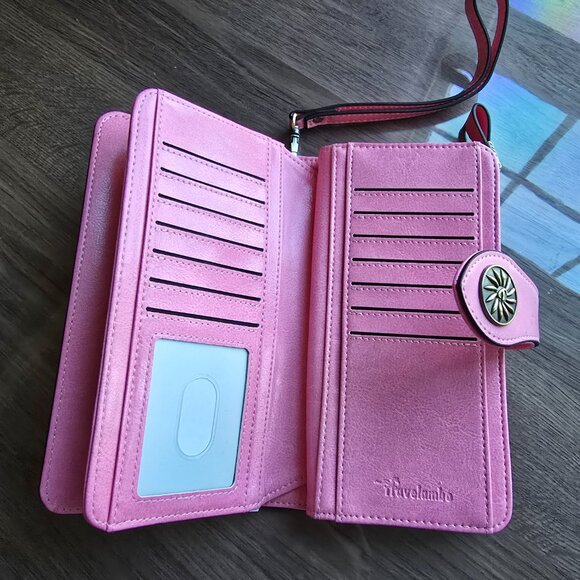 Ladies Pink Bi Fold Wallet NEW No Tags - Picture 4 of 5